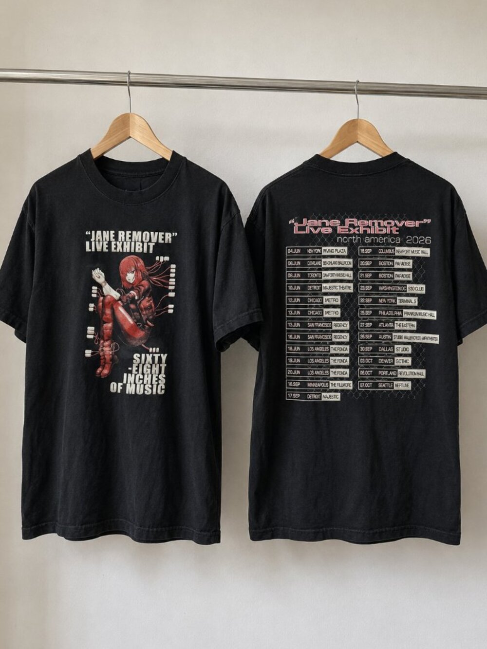 Jane Remover Live Exhibit Merch 2026 Tour Dates T-Shirt Reprint